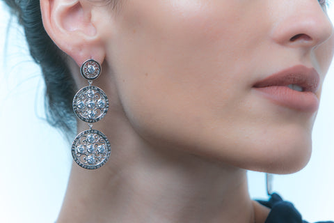 Lace Silver Earrings (LSS-LE-925)